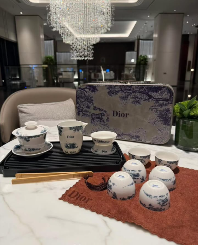 Dior Tea Cups set Four Cups and That Tea pot